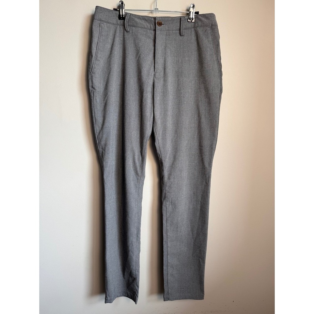 Le 31 Mens Gray Stockholm Fit Pants 32 Business Casual Office Slim Stretch